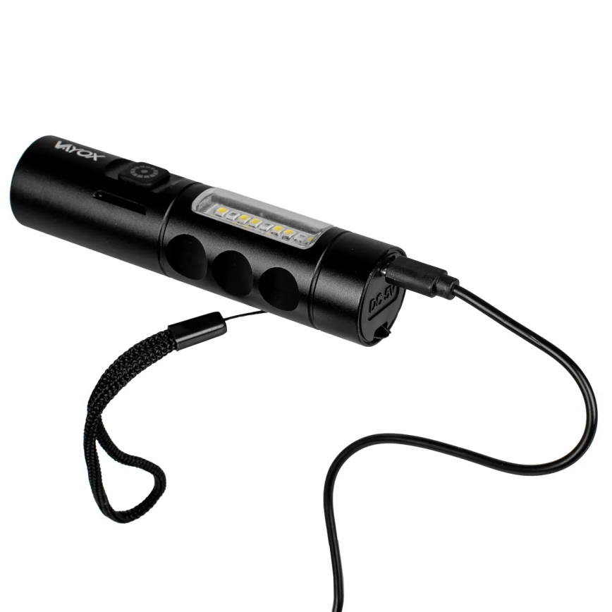 LED Stmívatelná nabíjecí svítilna s červeným světlem LED/5W/5V IPX4 250 lm 2000 mAh