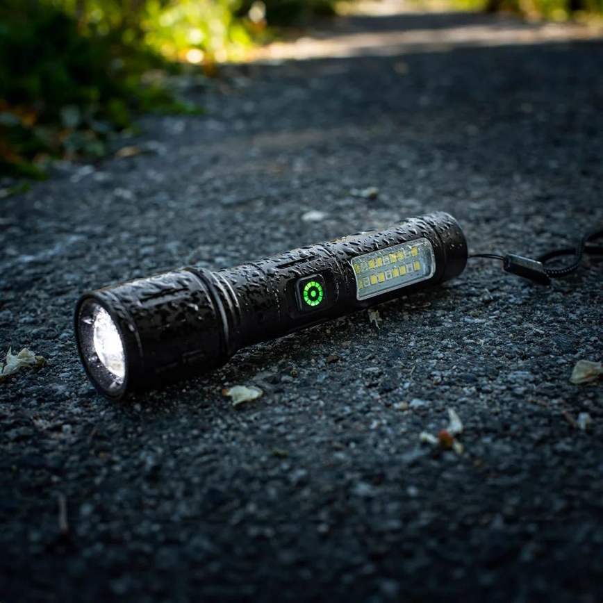 LED Stmívatelná nabíjecí svítilna s červeným světlem LED/5W/5V IPX4 260 lm 2000 mAh