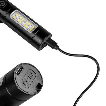 LED Stmívatelná nabíjecí svítilna s červeným světlem LED/5W/5V IPX4 260 lm 2000 mAh
