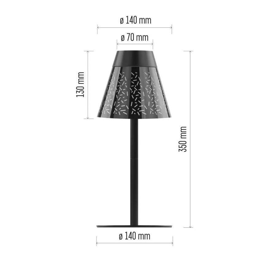 LED Stmívatelná nabíjecí venkovní stolní lampa LED/4,2W/5V 2200mAh IP44