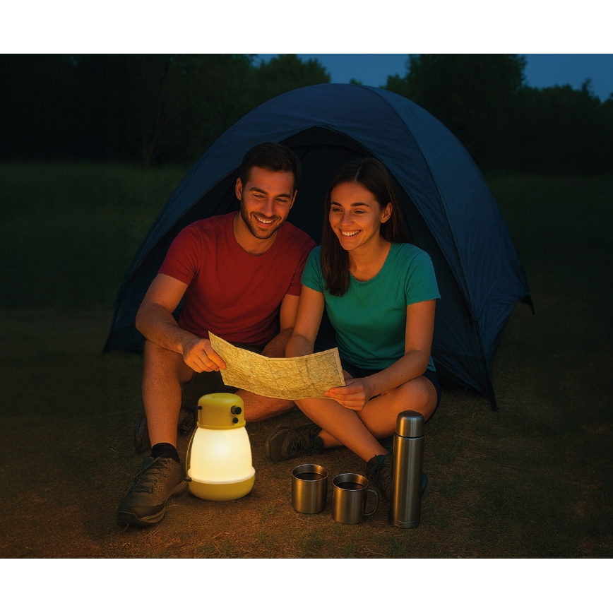 LED Stmívatelná přenosná nabíjecí lampa s funkcí powerbanky LUMINA MINIO LED/5V 1800 mAh IP44 žlutá