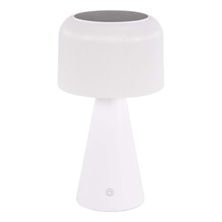 LED Stmívatelná solární dotyková stolní lampa LIMA LED/3,7V 1800 mAh 3000/4000/5000K IP44 bílá