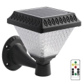 LED Stmívatelná solární nástěnná lampa LED/0,8W/5,5V 3000/4000/6400K IP44 + dálkové ovládání