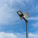 LED Stmívatelná solární pouliční lampa LED/50W/6,4V 4000K IP65 + dálkové ovládání
