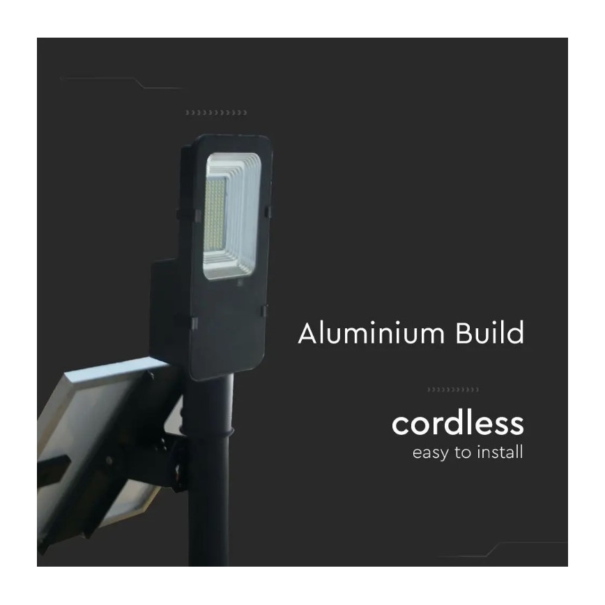LED Stmívatelná solární pouliční lampa LED/50W/6,4V 6000K IP65 50000 mAh + dálkové ovládání