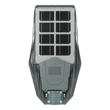 LED Stmívatelná solární pouliční lampa se senzorem KERS LED/300W/3,2V 6500K 8000 mAh IP65 šedá + dálkové ovládání
