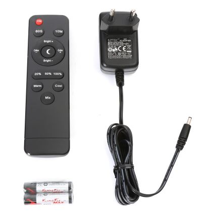 LED Stmívatelná stojací lampa LED/9W/230V 3000-6500K černá + dálkové ovládání