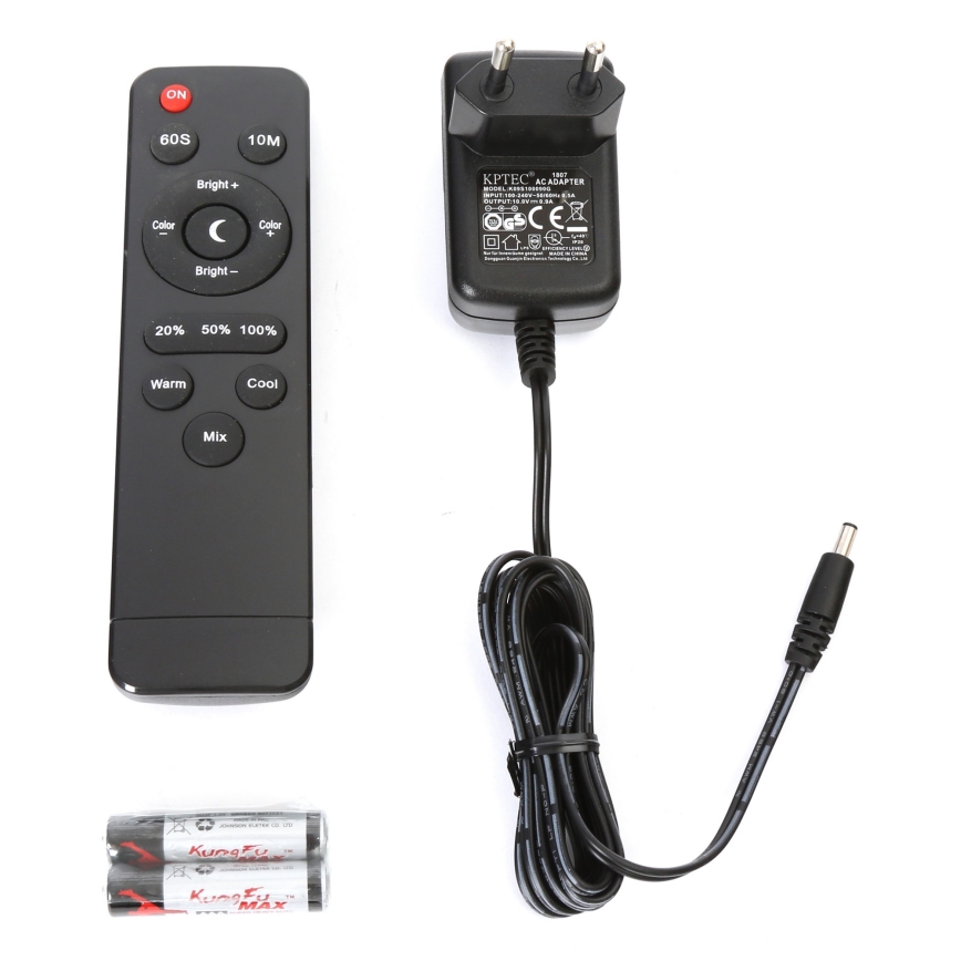 LED Stmívatelná stojací lampa LED/9W/230V 3000-6500K černá + dálkové ovládání