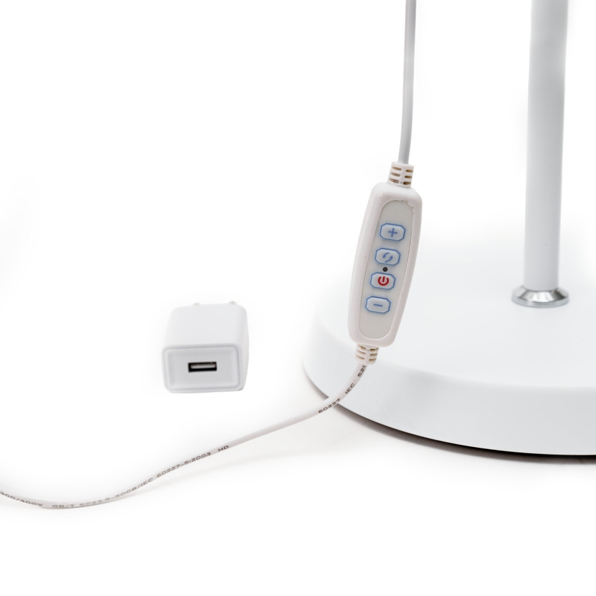 LED Stmívatelná stojací lampa SIGNUS LED/10W/230V 3000/4500/6500K bílá