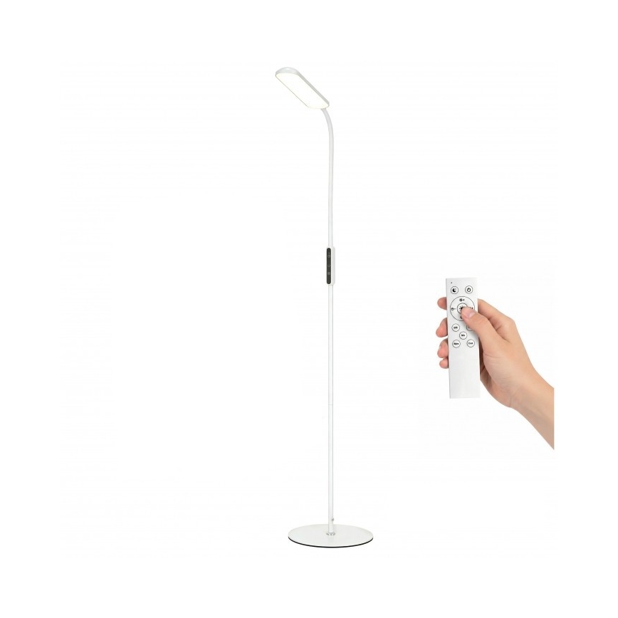 LED Stmívatelná stojací lampa TEILO LED/10W/230V 3000/4000/6500K bílá + dálkové ovládání