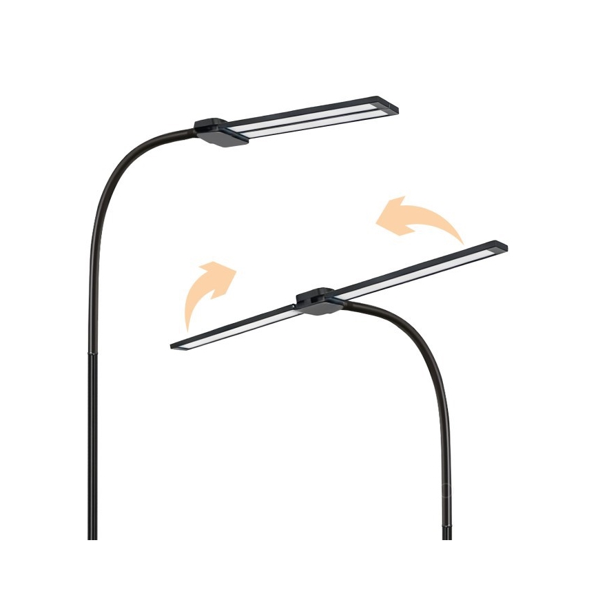 LED Stmívatelná stojací lampa TEILO LED/14W/230V 3000/4000/6000K černá