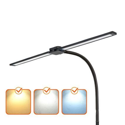 LED Stmívatelná stojací lampa TEILO LED/14W/230V 3000/4000/6000K černá