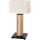 LED Stmívatelná stolní lampa FLAME 1xE27/40W+ LED/4,6W/230V 56,5 cm dub