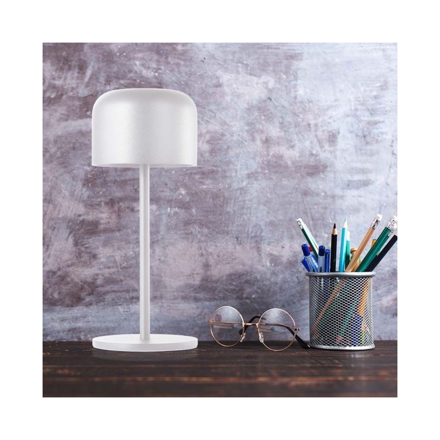 LED Stmívatelná dobíjecí dotyková stolní lampa LED/1,5W/5V 2700-5700K IP54 2200 mAh bílá