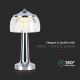 LED Stmívatelná dobíjecí dotyková stolní lampa LED/1W/5V 3000-6000K 1800 mAh chrom