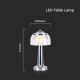 LED Stmívatelná dobíjecí dotyková stolní lampa LED/1W/5V 3000-6000K 1800 mAh chrom