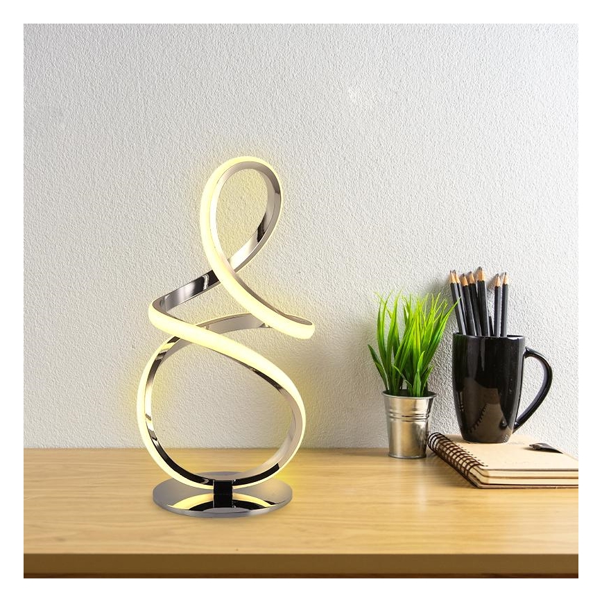 LED Stmívatelná stolní lampa LED/28W/230V 3000/4000/6500K lesklý chrom