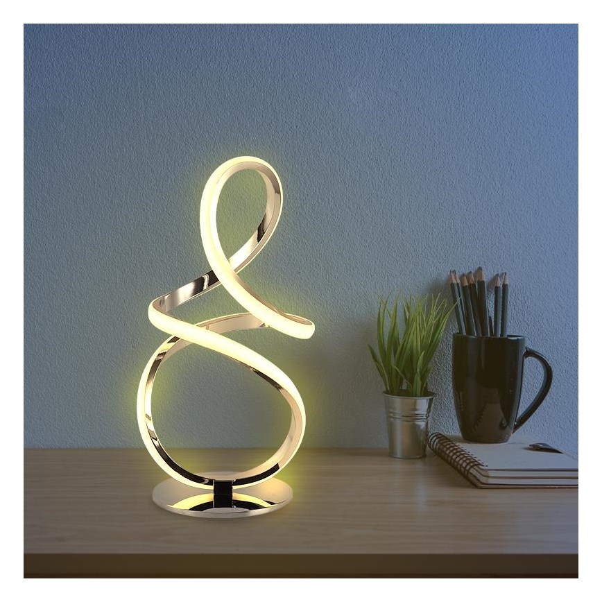 LED Stmívatelná stolní lampa LED/28W/230V 3000/4000/6500K lesklý chrom