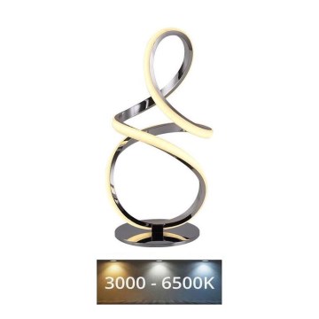 LED Stmívatelná stolní lampa LED/28W/230V 3000/4000/6500K lesklý chrom