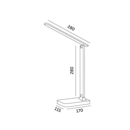 LED Stmívatelná stolní lampa NOBLITE N LED/7W/230V 3000/4000/6500K černá