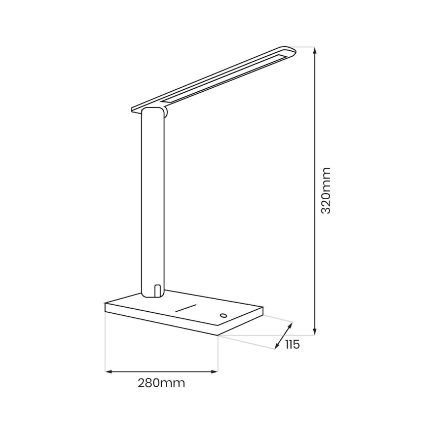 LED Stmívatelná stolní lampa POST LED/5W/5V 3000-6500K černá