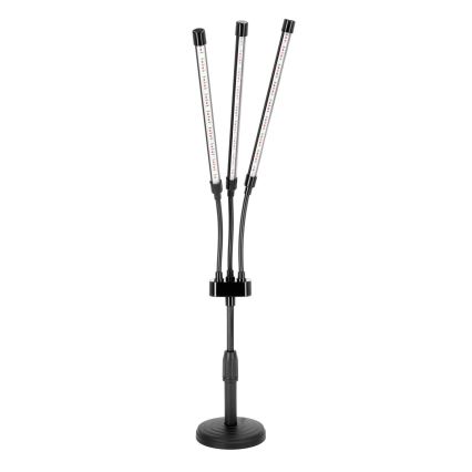 LED Stmívatelná flexibilní stolní lampa pro pěstování rostlin VITARO 3xLED/10W/230V černá