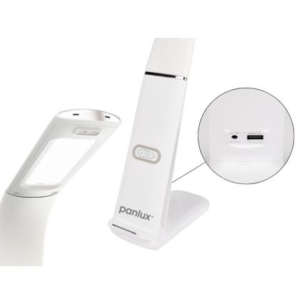 LED Stmívatelná stolní lampa s bezdrátovým nabíjením a senzorem LORD EVO LED/8W/230V 3000K/4500K/6000K bílá