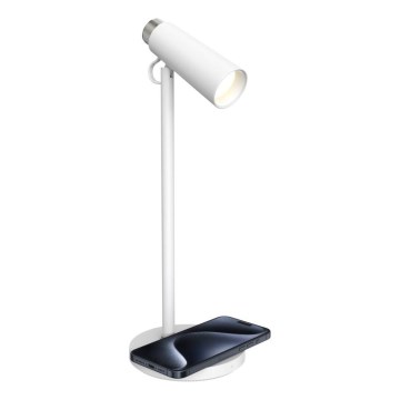 LED Stmívatelná stolní lampa s bezdrátovým Qi nabíjením TIT LED/12W/230V bílá
