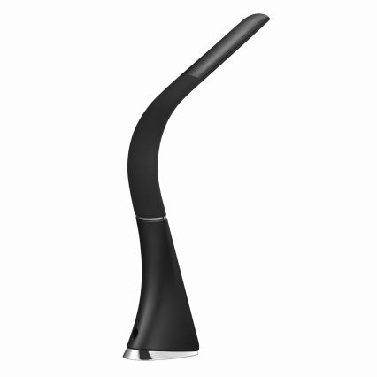 LED Stmívatelná dotyková stolní lampa s displejem LED/7W/5V černá
