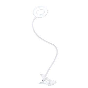 LED Stmívatelná stolní lampa s klipem LED/8W/230V 3000/4000/5000K bílá