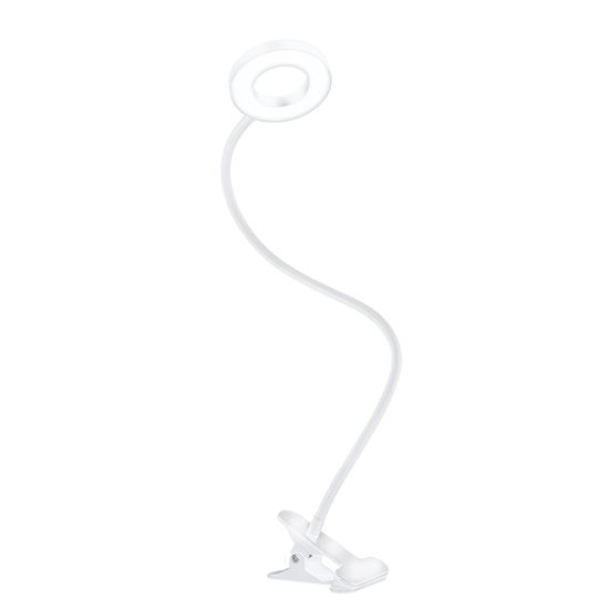 LED Stmívatelná stolní lampa s klipem LED/8W/230V 3000/4000/5000K bílá