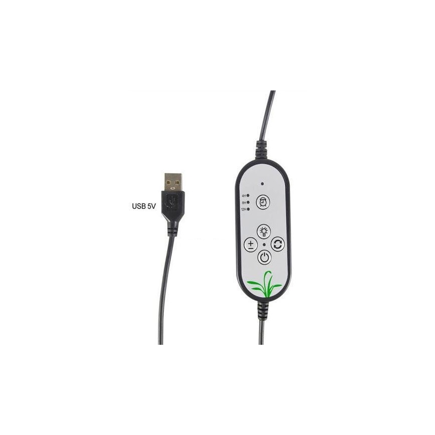 LED Stmívatelná stolní lampa s klipem pro pěstování rostlin LED/12W/5V