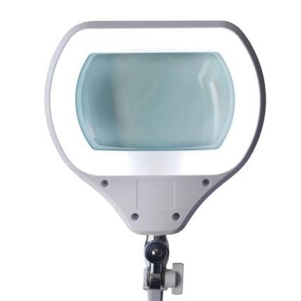 LED Stmívatelná stolní lampa s lupou LED/12W/230V bílá