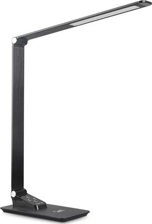 LED Stmívatelná stolní lampa s USB LED/7W/230V 3000K/4000K/5500K černá