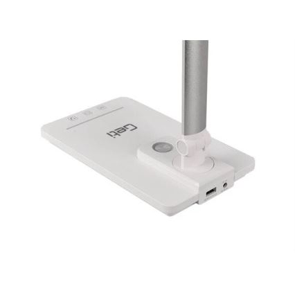 LED Stmívatelná stolní lampa s USB LED/9W/230V 3000K/4000K/5500K bílá