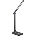 LED Stmívatelná stolní lampa s USB LED/9W/230V 3000K/4000K/5500K černá
