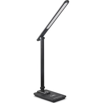LED Stmívatelná stolní lampa s USB LED/9W/230V 3000K/4000K/5500K černá