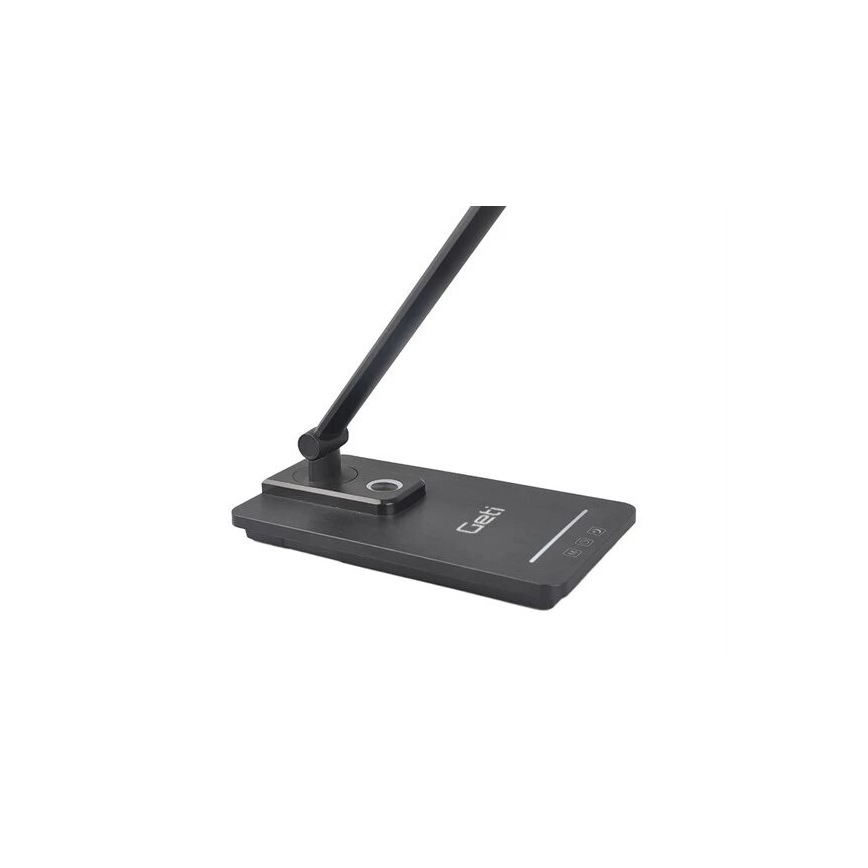 LED Stmívatelná stolní lampa s USB LED/9W/230V 3000K/4000K/5500K černá