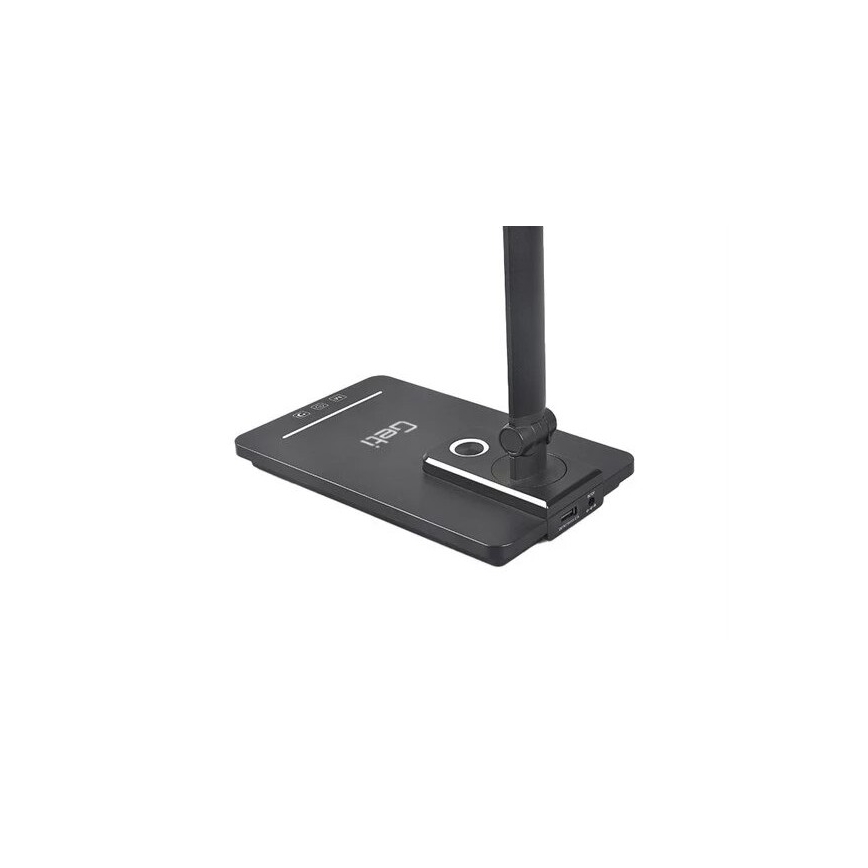 LED Stmívatelná stolní lampa s USB LED/9W/230V 3000K/4000K/5500K černá