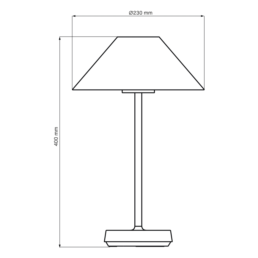 LED Stmívatelná dotyková venkovní stolní lampa SERENGETI LED/3,4W/5V USB 3600 mAh IP44 černá