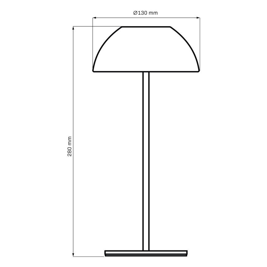 LED Stmívatelná dotyková venkovní stolní lampa TANZANIA LED/1,8W/5V USB 1800 mAh IP44 černá