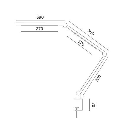 LED Stmívatelná stolní lampa TENUIX FOLD LED/20W/230V 3000-6500K černá