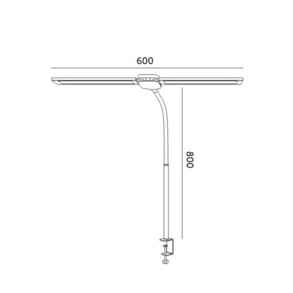 LED Stmívatelná stolní lampa USB TENUIX DUO 2xLED/7W/5V 3000-6000K černá