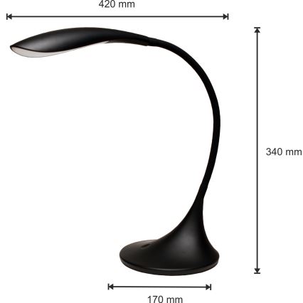 LED Stmívatelná stolní lampa VELA LED/6,5W/230V černá