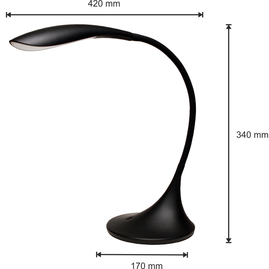 LED Stmívatelná stolní lampa VELA LED/6,5W/230V černá