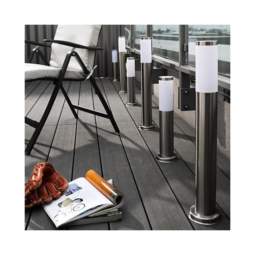 LED Stmívatelná venkovní lampa LIVIA 1xE27/6W/230V 2700-6500K Wi-Fi 45 cm IP44 stříbrná