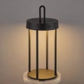 LED Stmívatelná venkovní nabíjecí dotyková stolní lampa GENTLE LED/1,5W/3,7V 3000 mAh IP44 černá