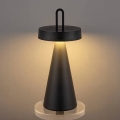 LED Stmívatelná venkovní nabíjecí dotyková stolní lampa HALO LED/1,5W/3,7V 3000 mAh IP44 černá