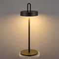 LED Stmívatelná venkovní nabíjecí dotyková stolní lampa SHINE LED/1,5W/3,7V 3000 mAh IP44 černá