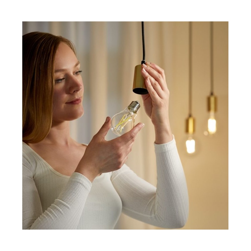 LED Stmívatelná žárovka FILAMENT A60 E27/6,7W/230V 2700-6500K CRI 90 Wi-Fi - WiZ